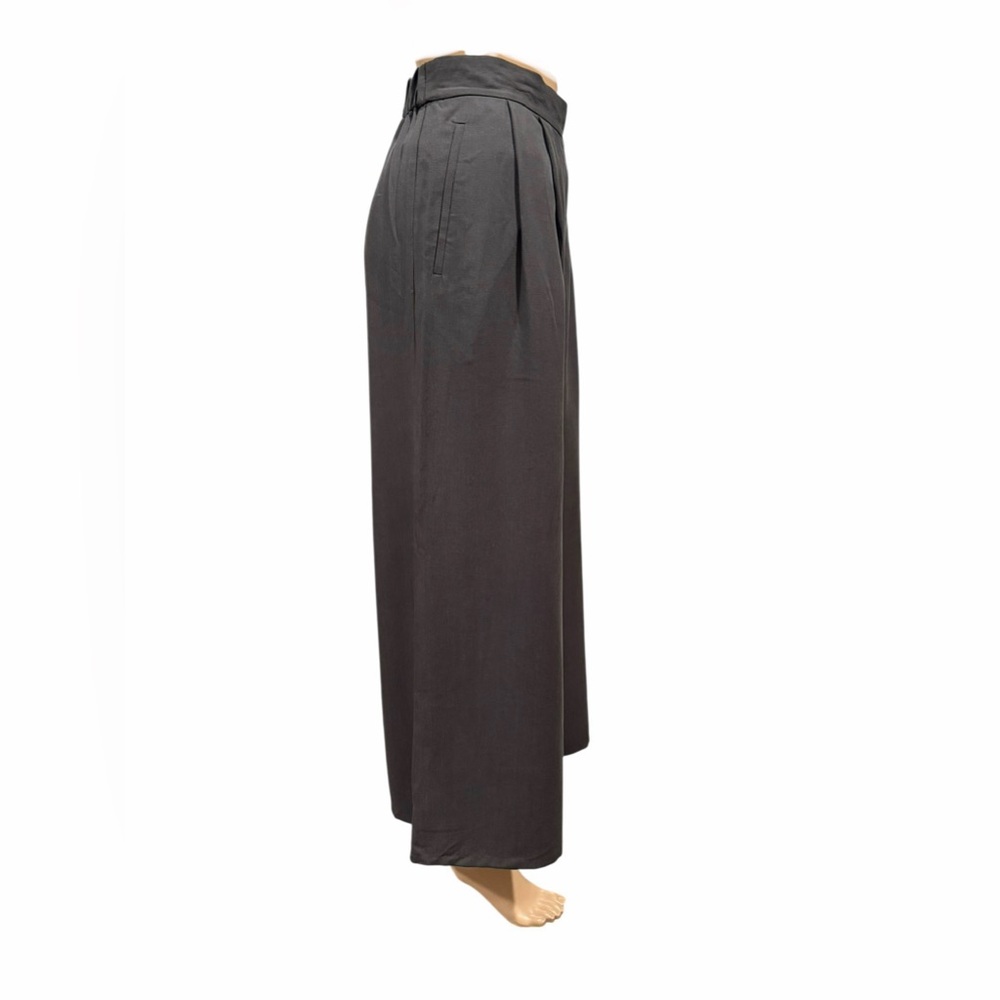 Eileen Fisher Wide Leg Pants Womens Size Medium Crop Pull On Grey Minimalist - Picture 2 of 11